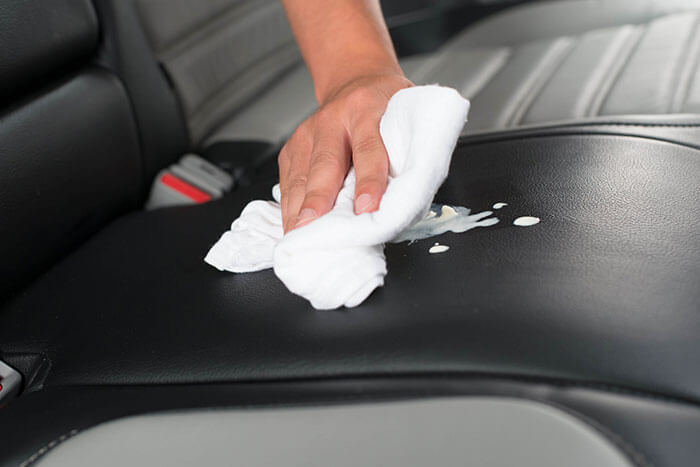 Cleaning Stubborn Spills from Leather Seats