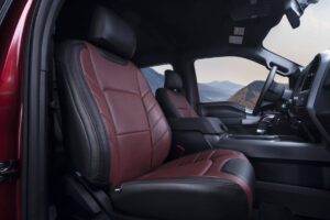 Katzkin Ford F-150 Red Leather Seat Low Angle