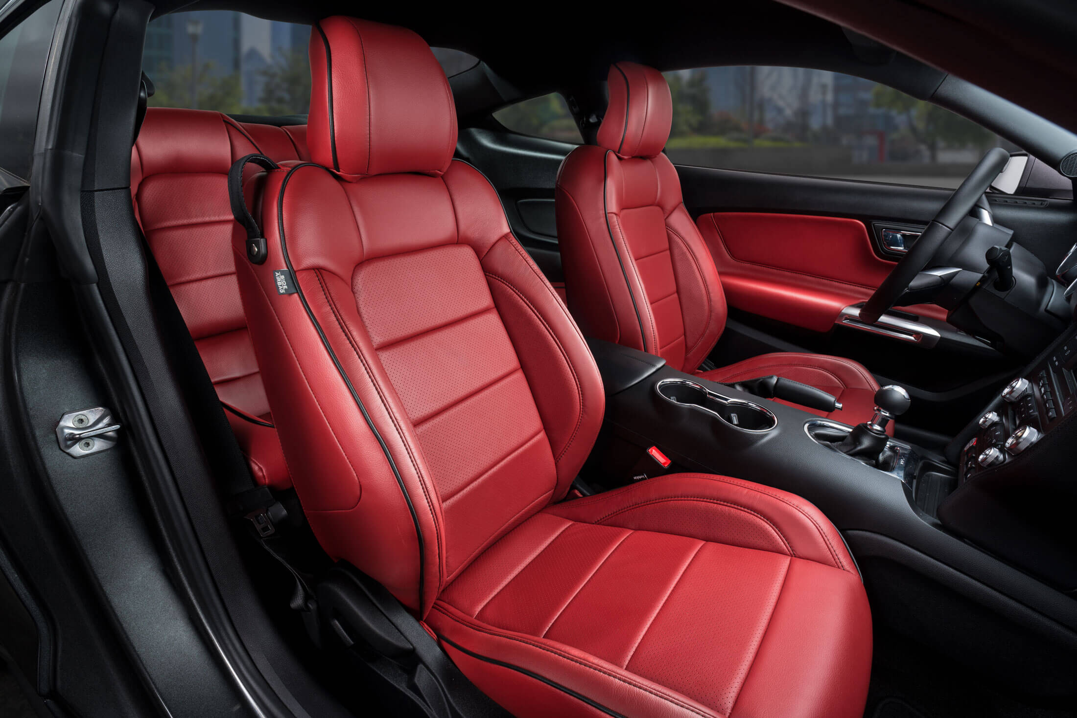 Custom Ford Mustang Red Interior