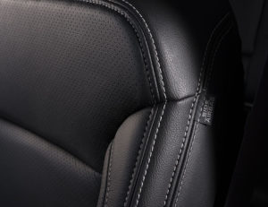 Up Close Black Chevy Tahoe Seat Covers