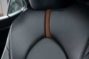 Katzkin Toyota Camry Black Leather Seat Closeup