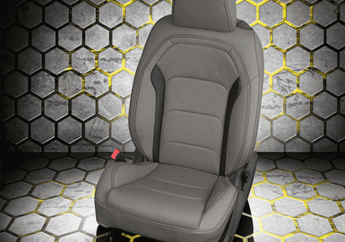 Gray and Black Chevy Camaro Seat Covers