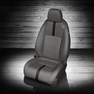 Grey and Black Honda Civic Seat Covers