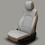Light Grey Hyundai Santa Fe Leather Seats