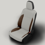 White and Brown Toyota Highlander Seat Covers