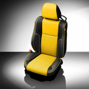 Yellow and Black Dodge Challenger Seat Covers