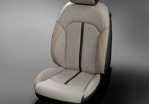 Light Grey and Black Kia Optima Seat Covers