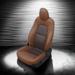 Brown And Black Tesla Model 3 Seat Covers