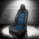 Black and Blue Tesla Model 3 Leather Seats