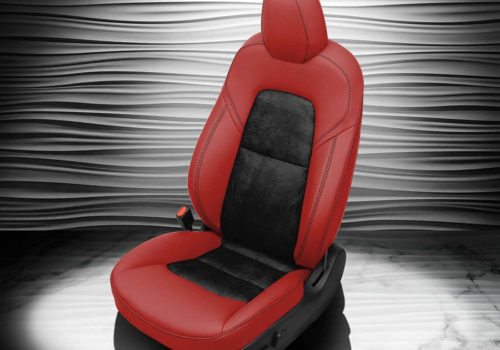 Red And Black Tesla Model 3 Leather Seats
