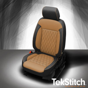 Brown and Black GMC Acadia Seat Covers