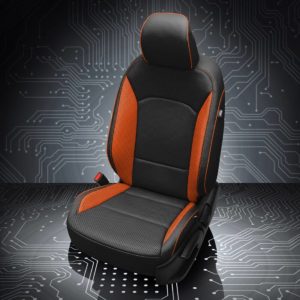 Black and Orange Kia Soul Leather Seats