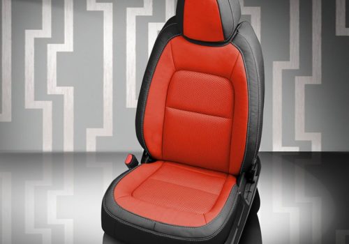 Red and Black Chevy Colorado Leather Seats