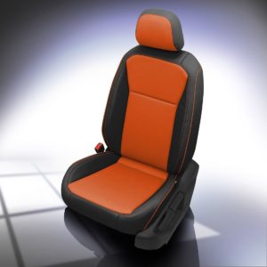 Orange and Black VW Tiguan Leather Seats