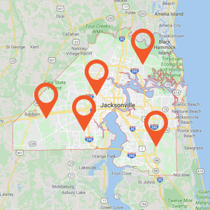 Auto Upholstery Jacksonville Map