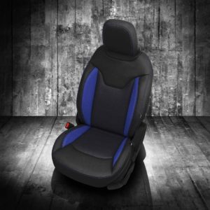 Black and Blue Jeep Compass Leather Seats