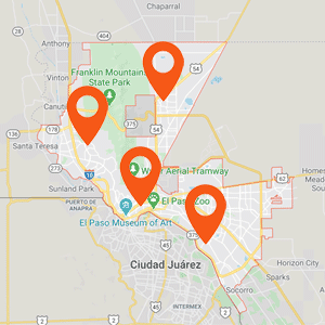 Car Upholstery El Paso TX Map