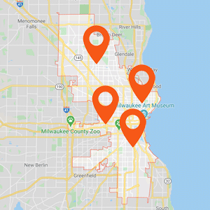 Car Upholstery Milwaukee Map