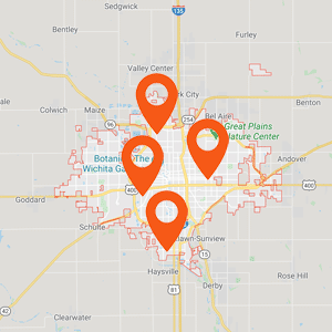 Auto Upholstery Wichita KS Map