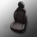 Black with Red Stitching Fiat 500 Seat Covers