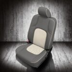 White and Grey Nissan Frontier Leather Seats