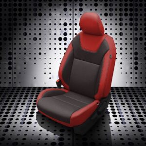 Red and Black Nissan Kicks Leather Seats