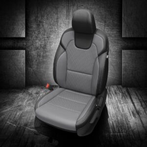 Gray and Black Kia Telluride Seat Covers