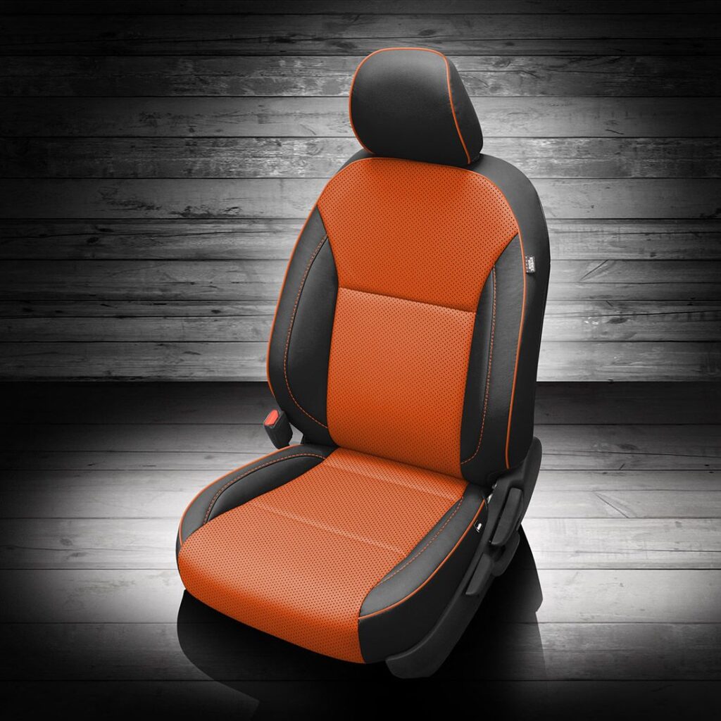 Orange Seat Covers Orange and Black Custom Car Seat Covers