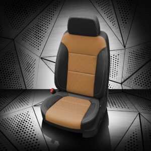 Silverado Two-Tone Tan Leather Seats