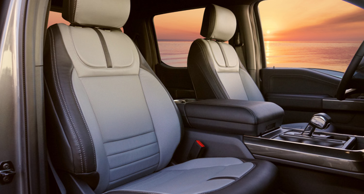 2021 Gray and Charcoal Leather Seats