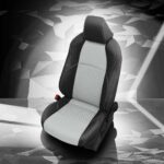 White and Black Toyota C-HR Seat Covers