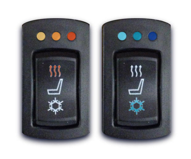 seat heater and seat cooler buttons