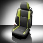 Dodge Challenger Black and Green Seat Covers