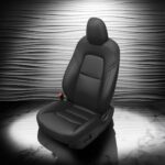 Black Leather Tesla Model Y Seat Covers