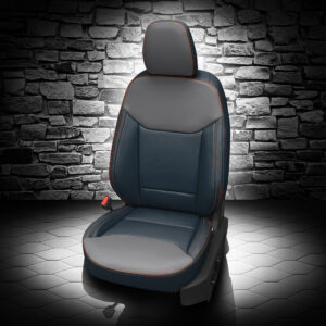 Grey and Blue Ford Maverick Leather Seats