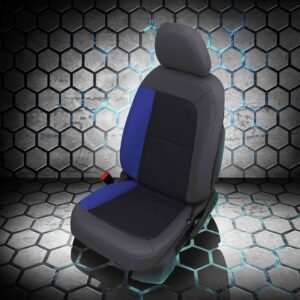 Blue and Black Chevy Bolt Seat Covers