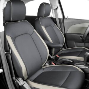 Gray and White Chevy Sonic Seat Covers