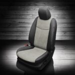 Black and Gray Suede Nissan Leaf Seat Covers
