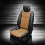Brown and Black Nissan Leaf Seat Covers