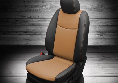 Brown and Black Nissan Leaf Seat Covers