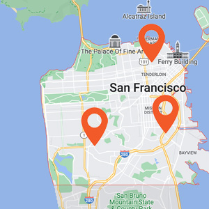 Katzkin Car Upholstery San Francisco Map