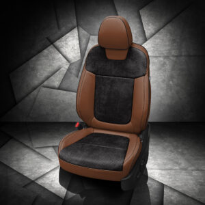 Brown and Black Suede Hyundai Santa Cruz Seat Covers