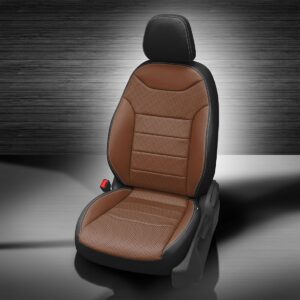 Brown and Black VW Taos Leather Seats