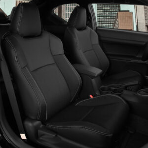 Black with White Stitching Scion TC Seat Covers