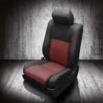 Black and Red Toyota Sequoia Leather Seat Covers