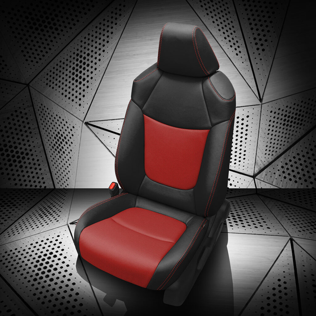Red and Black Toyota Corolla Cross Seat Covers