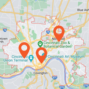 Cincinnati Auto Upholstery Map