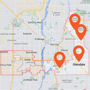 Katzkin Auto Upholstery Glendale AZ Locations Map