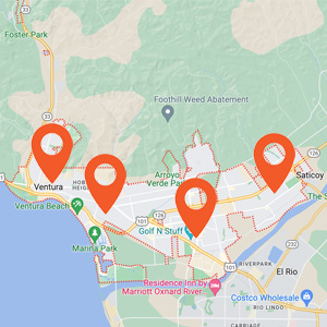 Katzkin Auto Upholstery Ventura CA Locations Map