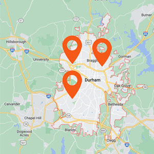 Katzkin Auto Upholstery Durham NC Locations Map